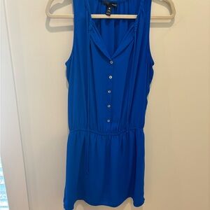 Blue Aqua Button Dress